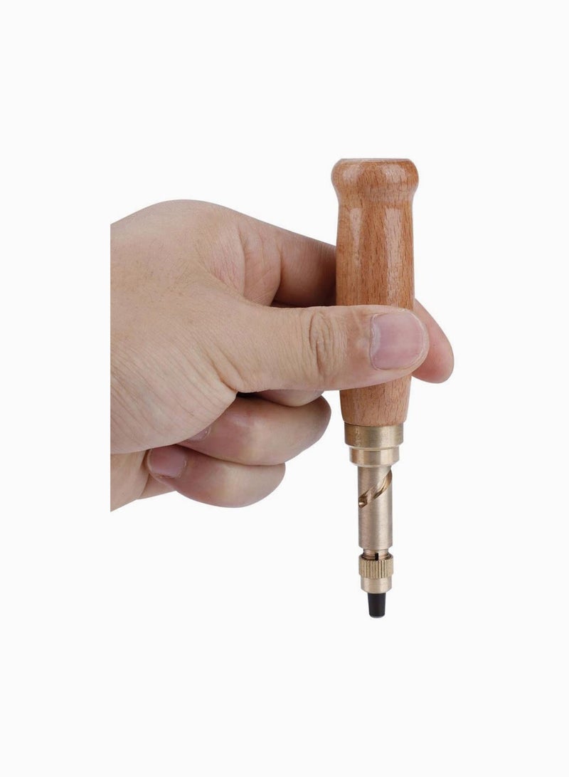 Y&D Screw Punch Tool Kit, Automatic Belts Punch, Leather Hole Strap Watch Band Belt Eyelet Revolving Hand Puncher for Sewing Craft  - Image 2