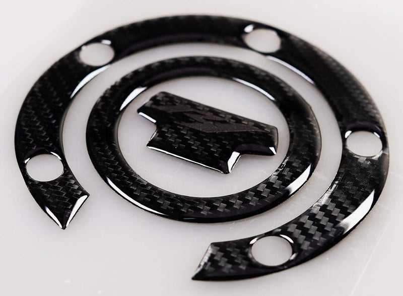 REVSOSTAR 5D Real Carbon, Motorcycle Gas Tank Protector, Grey Tank Pad Sticker, Tank Cap, Fuel Cap Decal, Triple Tree Front End Upper for R1, 3 Pcs Per Set - Image 4