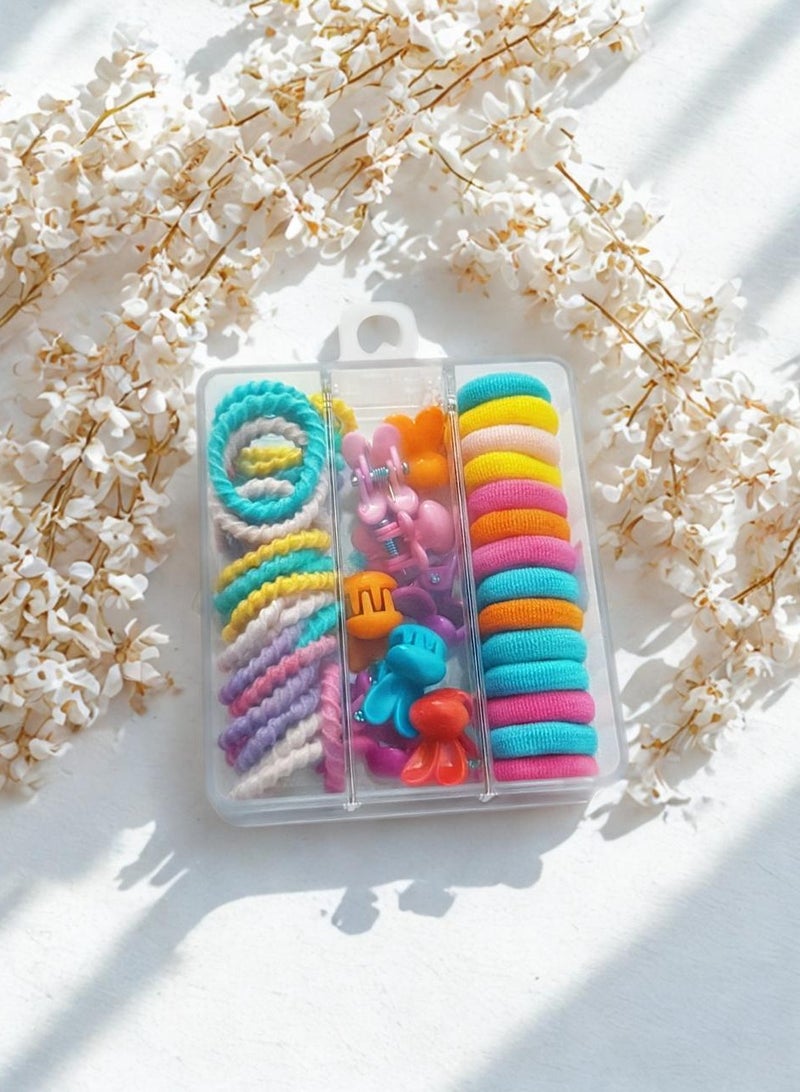 BELLA CIAO Girls hair accessories girls hair ties set kids toddlers teens girls hair accessory elastic bands ponytail holders flexible elastic hair accessories for girls girls hair accessory set daily school nursery university parties occasions holidays practical everyday use hair styling accessories for girls kids and teens perfect gift for children and young women - Image 1