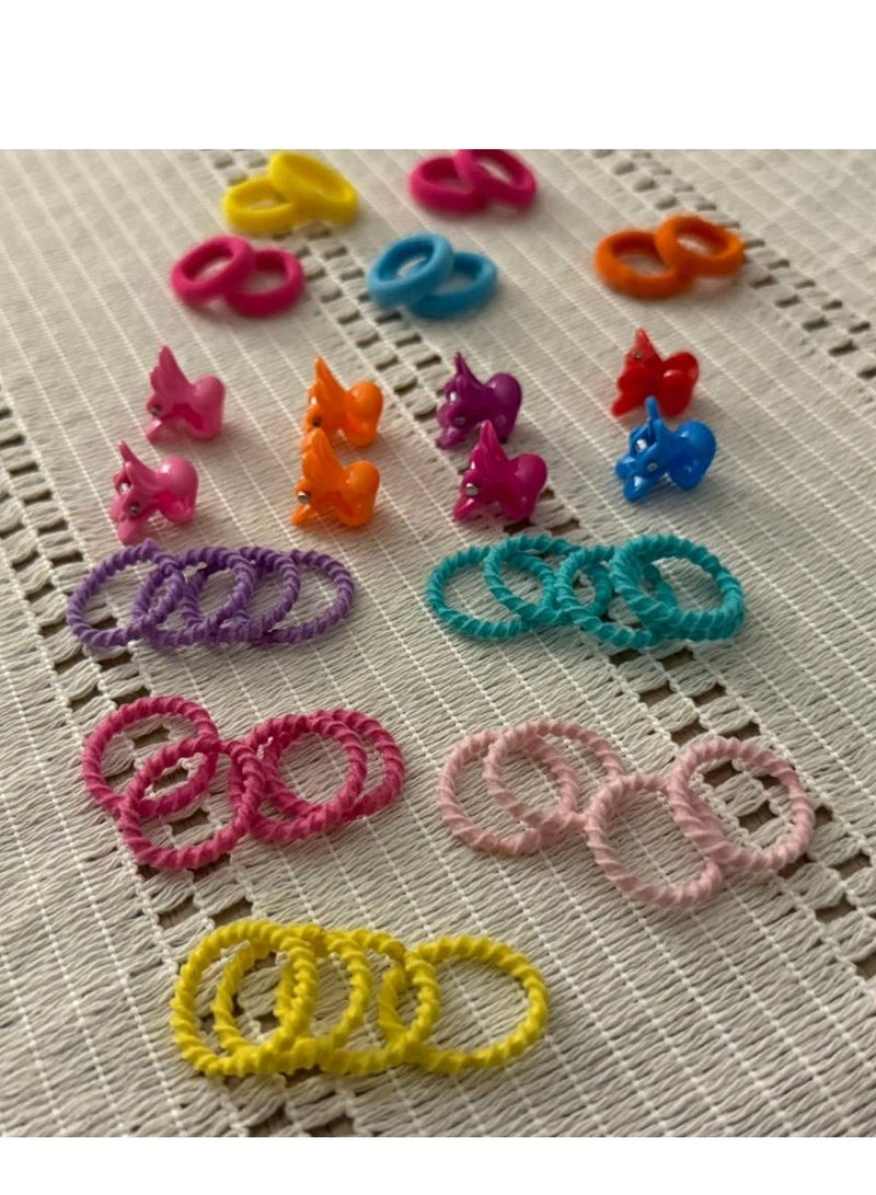 BELLA CIAO Girls hair accessories girls hair ties set kids toddlers teens girls hair accessory elastic bands ponytail holders flexible elastic hair accessories for girls girls hair accessory set daily school nursery university parties occasions holidays practical everyday use hair styling accessories for girls kids and teens perfect gift for children and young women - Image 2