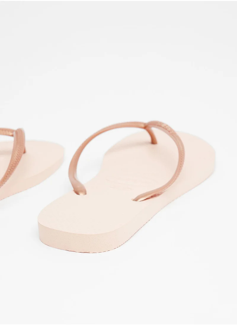 havaianas Slim Logo Flip Flops
