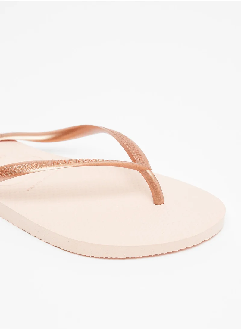 havaianas Slim Logo Flip Flops