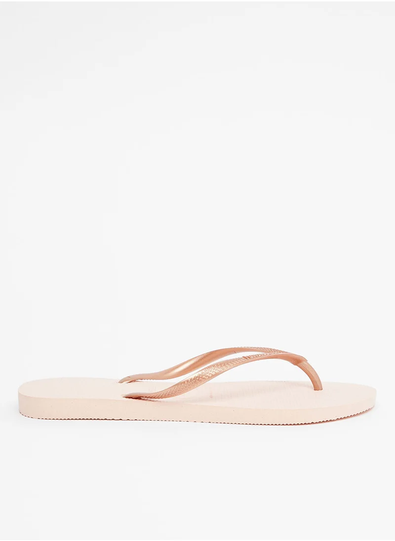 havaianas Slim Logo Flip Flops