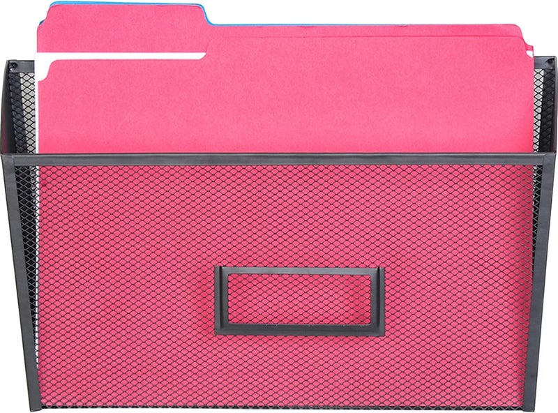 Lorell Black Mesh Wire Wall Pocket - Image 2