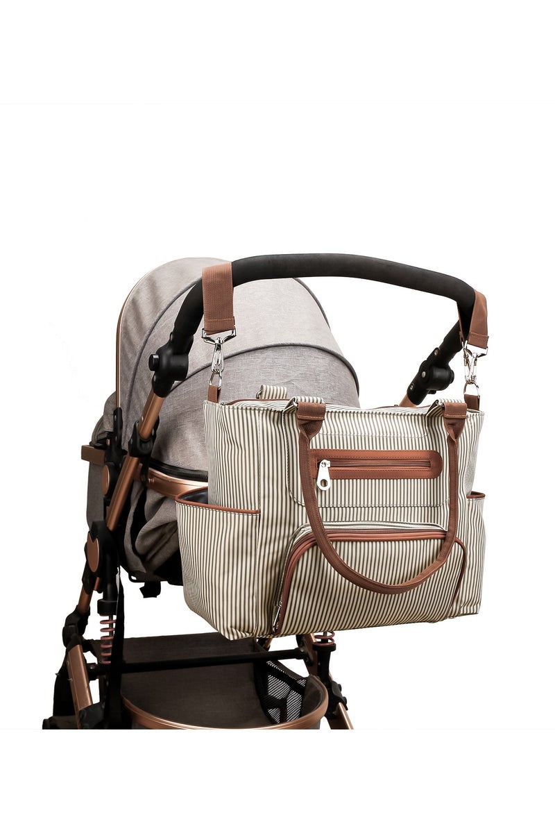 general 7-piece set of mommy bag handbag multi-functional large capacity mom bag mother and baby diaper bag out handbag - Image 3