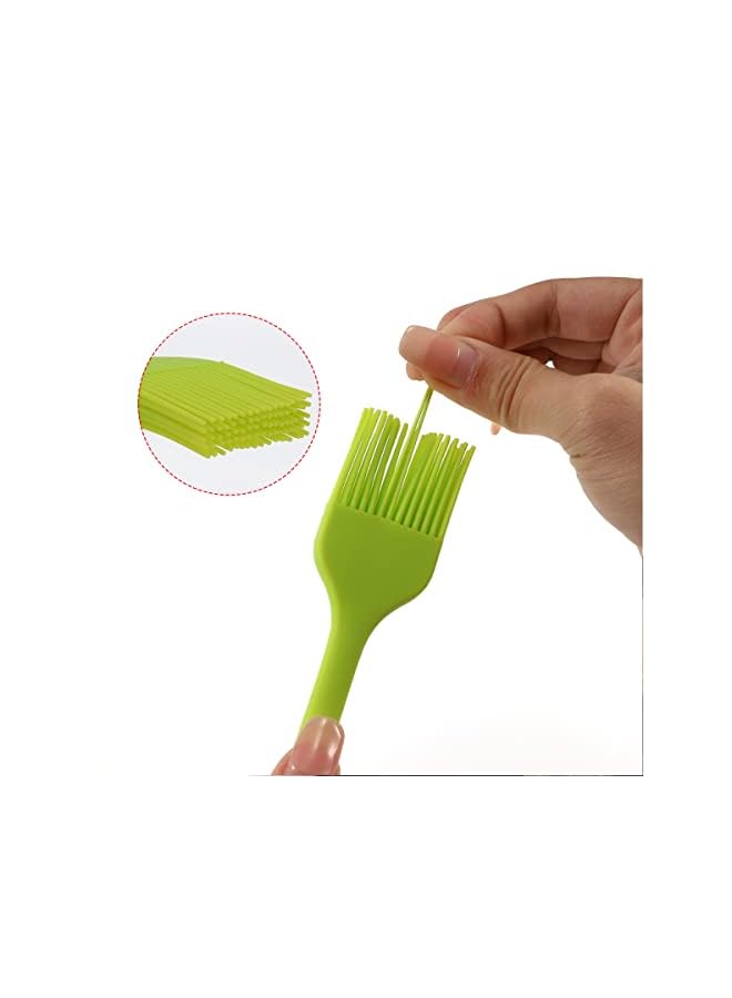 ECVV Silicone Pastry Brush 4 Pcs, Heat Resistant Basting Brush Set For Baking, Bbq Grill, Kitchen Cooking Barbecue Brush Multicolor 8-3/4 Inch Long - Image 3