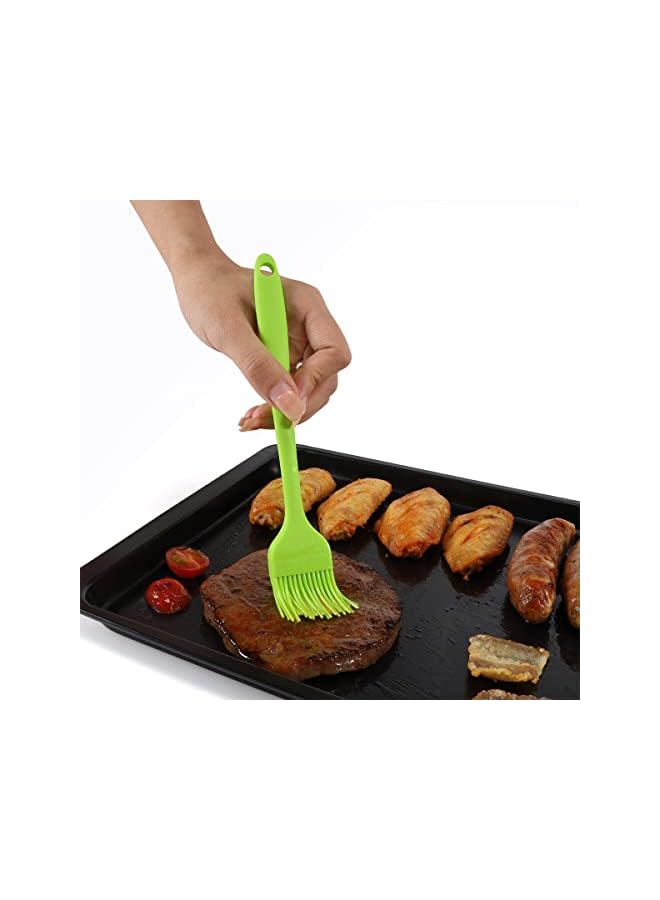 ECVV Silicone Pastry Brush 4 Pcs, Heat Resistant Basting Brush Set For Baking, Bbq Grill, Kitchen Cooking Barbecue Brush Multicolor 8-3/4 Inch Long - Image 2