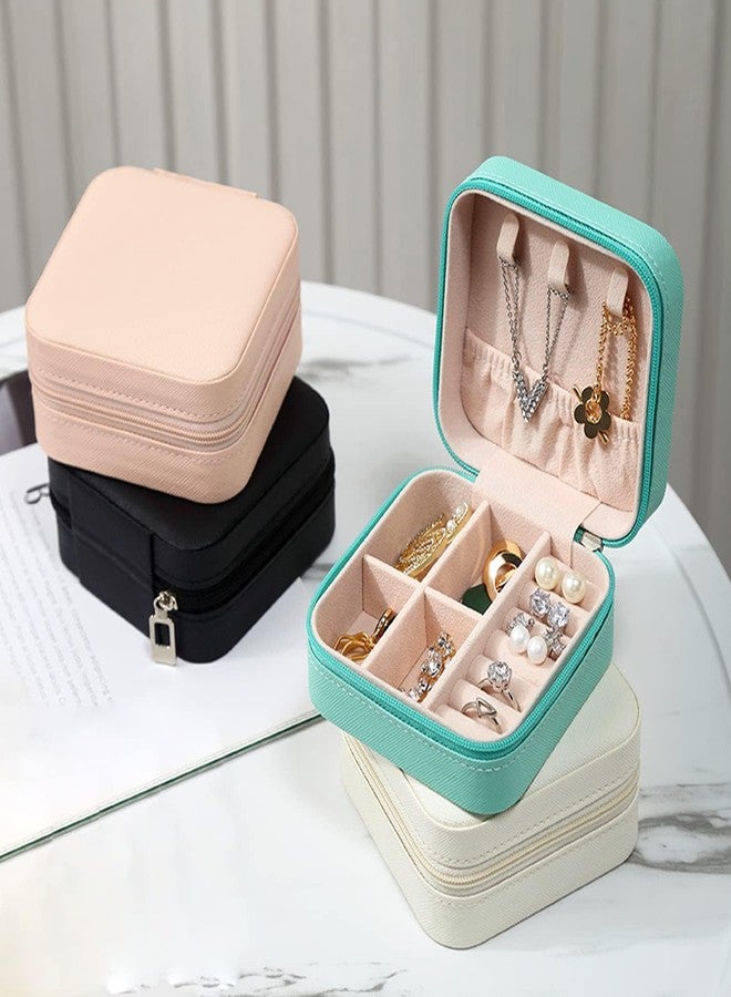 DAVALBA PU Leather Small Jewelry Box, Travel Portable Jewelry Case For Ring, Pendant, Earring, Necklace, Bracelet Organizer Storage Holder Boxes (Multicolor) - Image 2