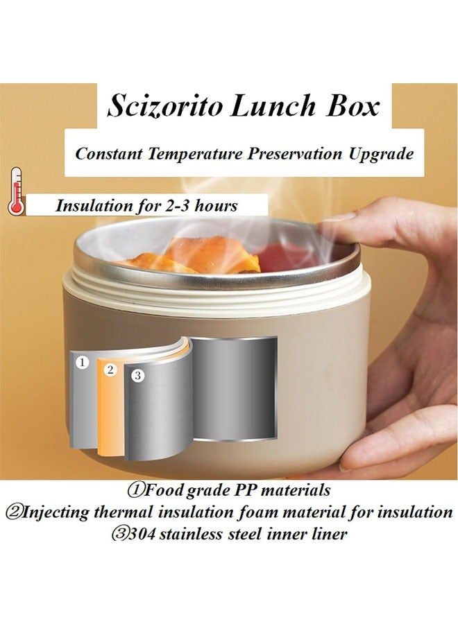 ﻿ Portable Insulated Lunch Containers with Insulation Bag, Separate Stackable Lunch Container, Leakproof Stackable Stainless Steel Food Container, for Adult Men Women Kids, Insulated Bento Boxes (Brown, 3Tier)
