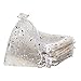 SUNGULF 100Pcs 5x7 Inches Sheer Drawstring Organza Bags Stars and Moon Wedding Party Favor Jewelry Candy Gift Pouches White - Image 4