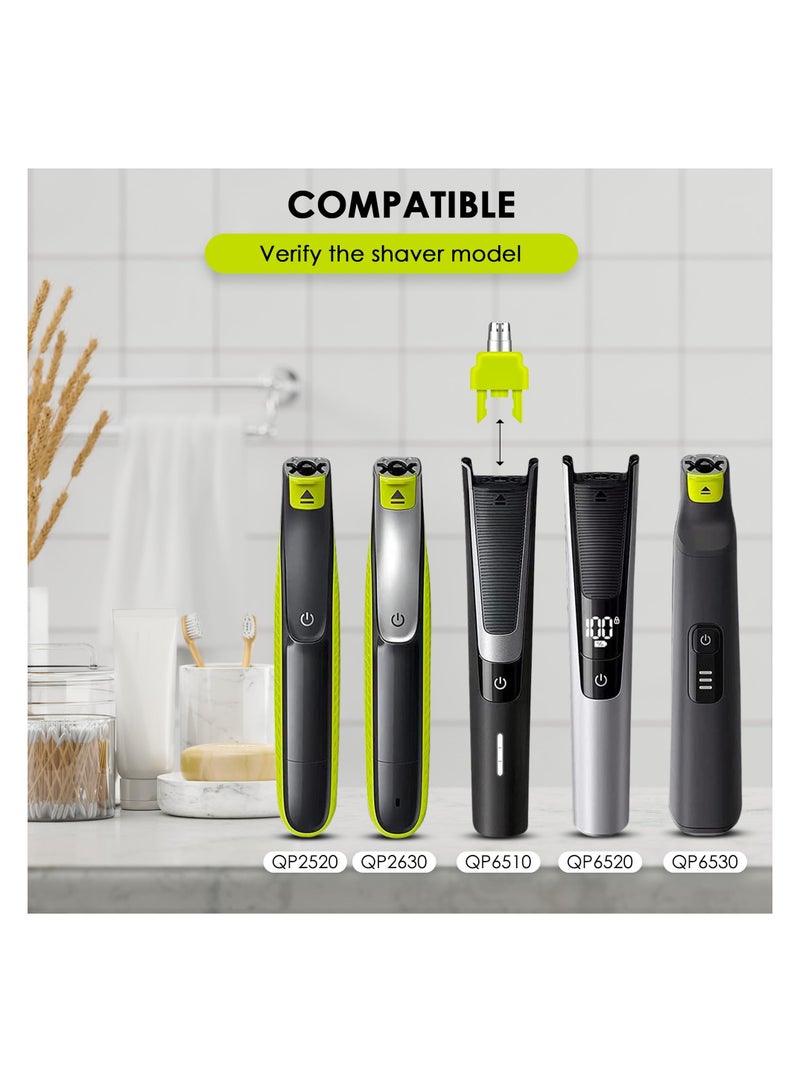 Excefore Nose Hair Trimmer Replacement Heads, 360 Rotating System, Waterproof Dual Edge Blades, Compatible with One Blade, QP2520, QP2630, QP2530, QP2620, QP2734, QP4631, Pro 360, QP6651, Gifts for Men - Image 2