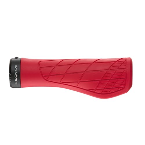 Ergon GA3 Ergonomic Lock-On MTB Grips – Winged Design for Mountain Bike Comfort and Wrist Support, Risky Red, Large - Image 2