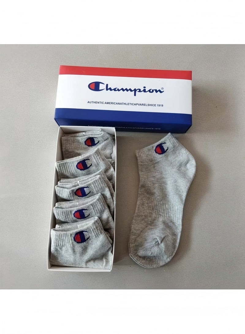 Champion 5-Pack Champion  Socks (Gray)