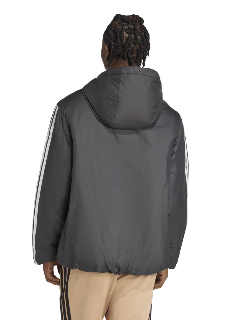 Adidas Essentials Climawarm 3-Stripes Insulated Hooded Jacket - Image 2