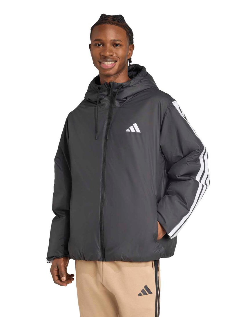 Adidas Essentials Climawarm 3-Stripes Insulated Hooded Jacket - Image 1
