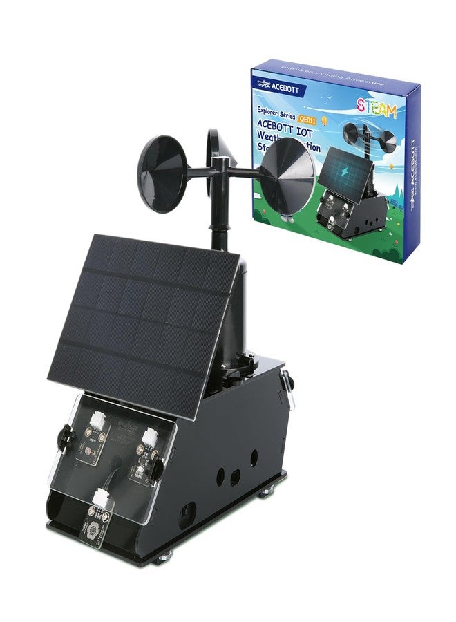 ACEBOTT STEM Science Coding Kits for Adults, ESP32 Weather Station and Weather Instrument Kit with APP, Outdoor Sensor, Weather Forecast, Temperature,Humidity,Wind Rain Gauge for Arduino IoT Starter - Image 1