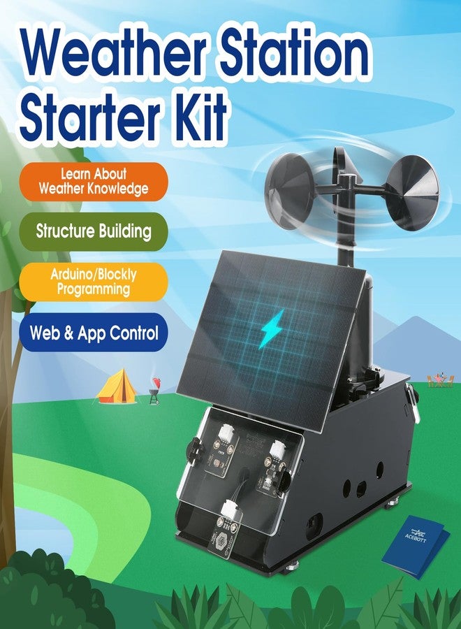 ACEBOTT STEM Science Coding Kits for Adults, ESP32 Weather Station and Weather Instrument Kit with APP, Outdoor Sensor, Weather Forecast, Temperature,Humidity,Wind Rain Gauge for Arduino IoT Starter - Image 2