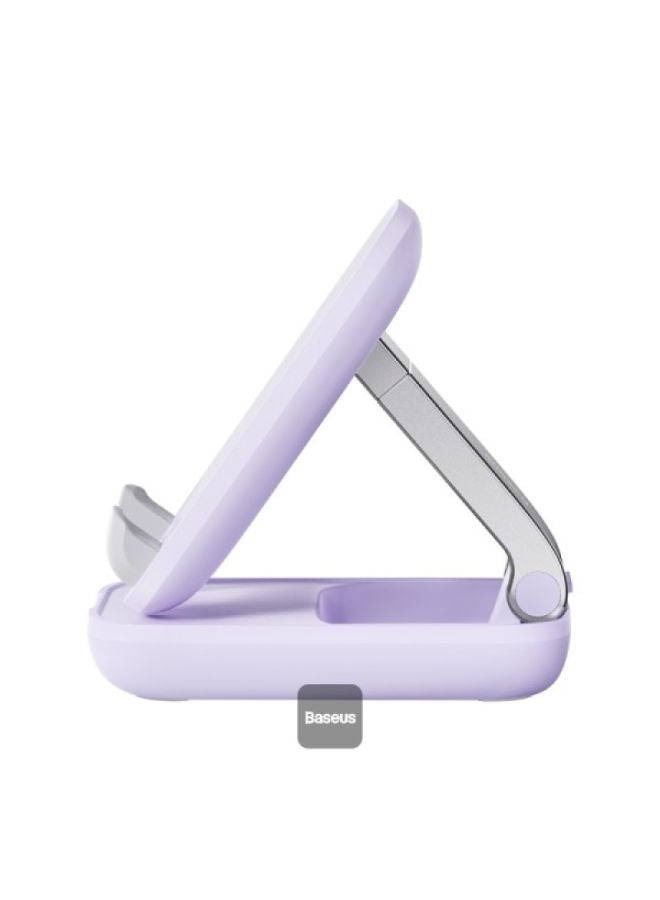 Baseus Seashell Series Folding Phone Stand With Mirror - Nebula Purple - Image 2