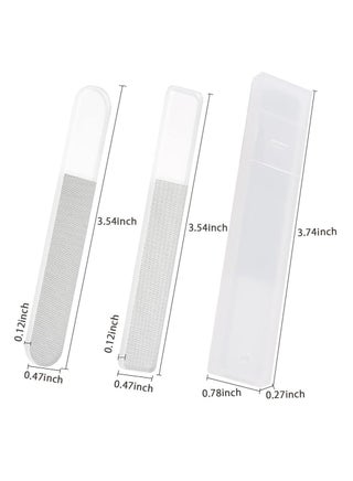 6 Pieces Nano Glass Nail Files Crystal Nail Shiner Buffer Polisher Crystal Glass Nano Nail File with Case for Natural Nails - view 2
