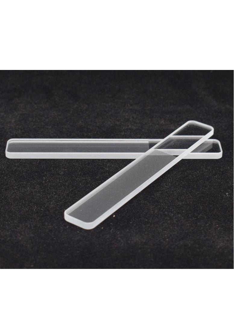 6 Pieces Nano Glass Nail Files Crystal Nail Shiner Buffer Polisher Crystal Glass Nano Nail File with Case for Natural Nails