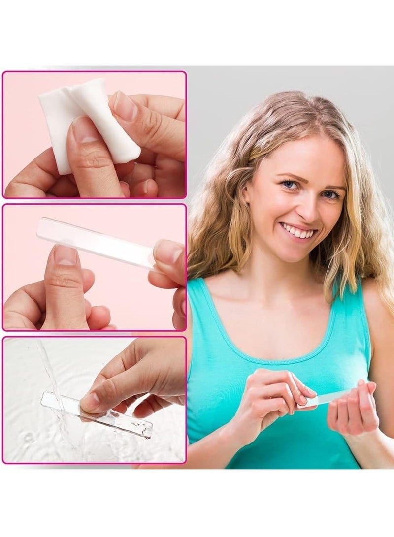 6 قطع نانو مبرد أظافر زجاجي كريستال ملمع أظافر عازل ملمع كريستال زجاج نانو مبرد أظافر مع علبة للأظافر الطبيعية - Image 5