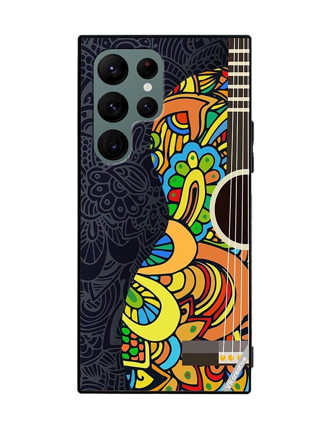 VR CREATIVE Protective Case Cover For Samsung Galaxy S22 Ultra 5G Colorful Gittar Design Multicolour - Image 1