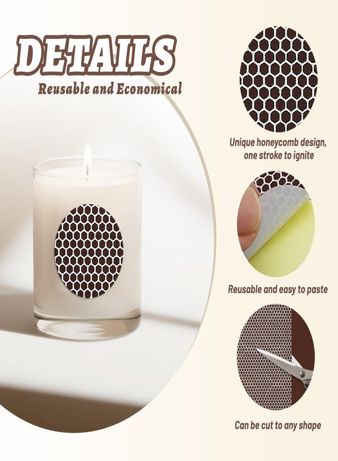 Abvsdu 56 PCS Match Striker Stickers, 1" Match Striker Paper with Adhesive, Ideal for Fireplace Matches (Brown) - Image 3