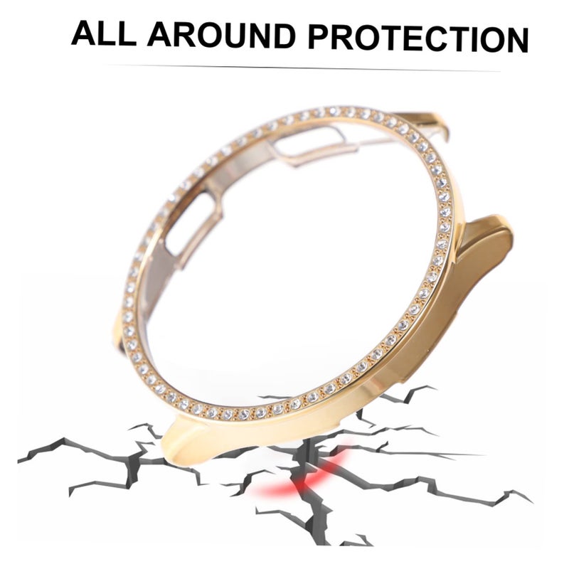 Golden Protective Shell For Watch With Glitter Case Precise Cutouts Lightweight Cover Anti Collision Design - Image 4