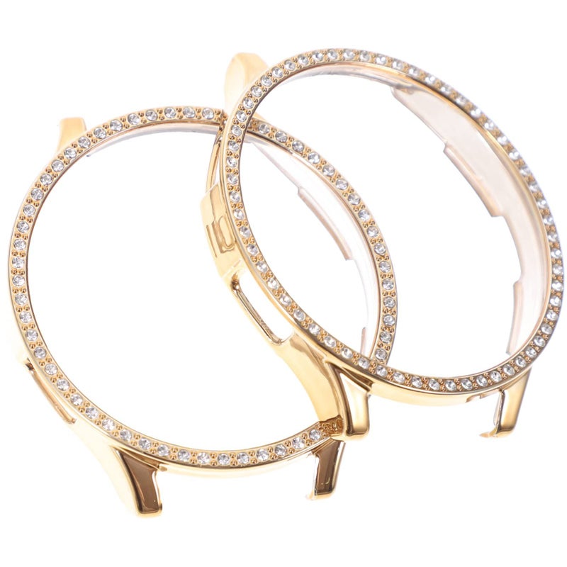 Golden Protective Shell For Watch With Glitter Case Precise Cutouts Lightweight Cover Anti Collision Design - Image 2
