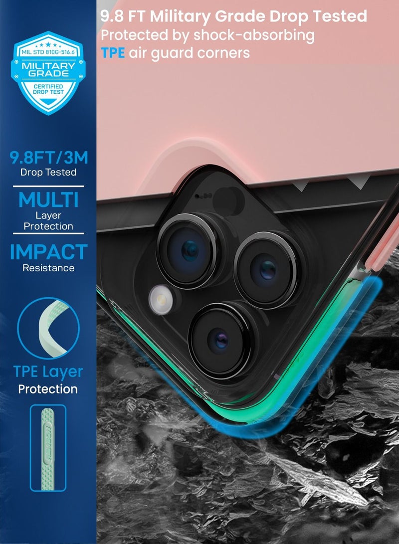 Remson Mag-X Magnetic Hybrid Protective Silicone Case  Protection For iPhone 14 Pro Max - (Pink) - Image 2