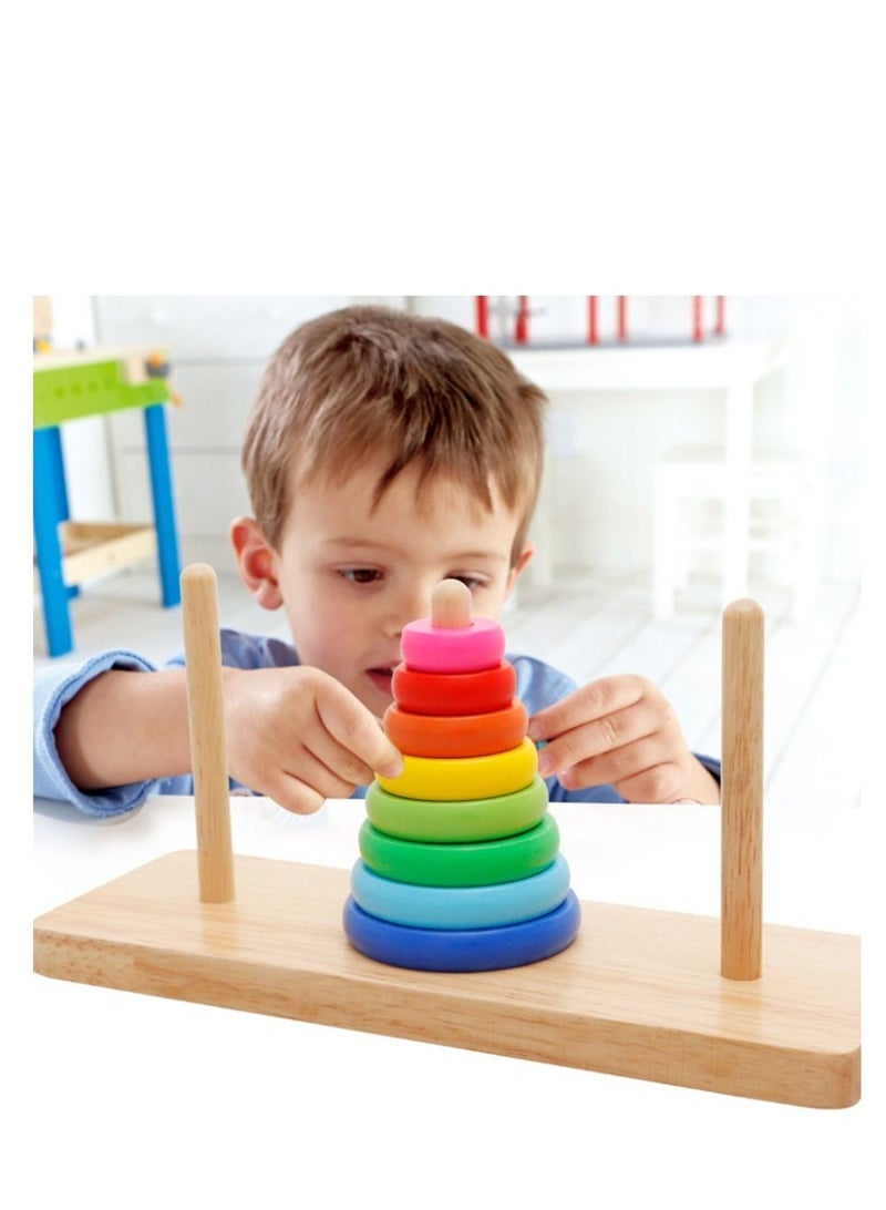 NIBEMINENT Hanota Wooden 8 Layers Of Educational Children Thinking Training Toys  - Image 1