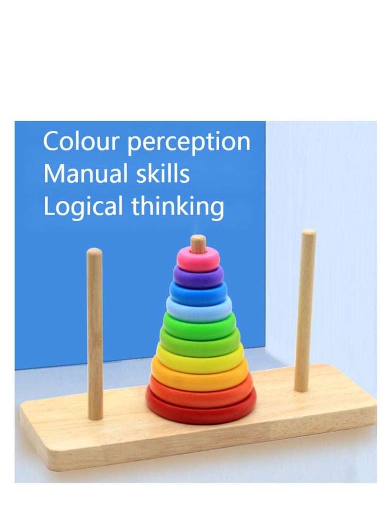 NIBEMINENT Hanota Wooden 8 Layers Of Educational Children Thinking Training Toys  - Image 3