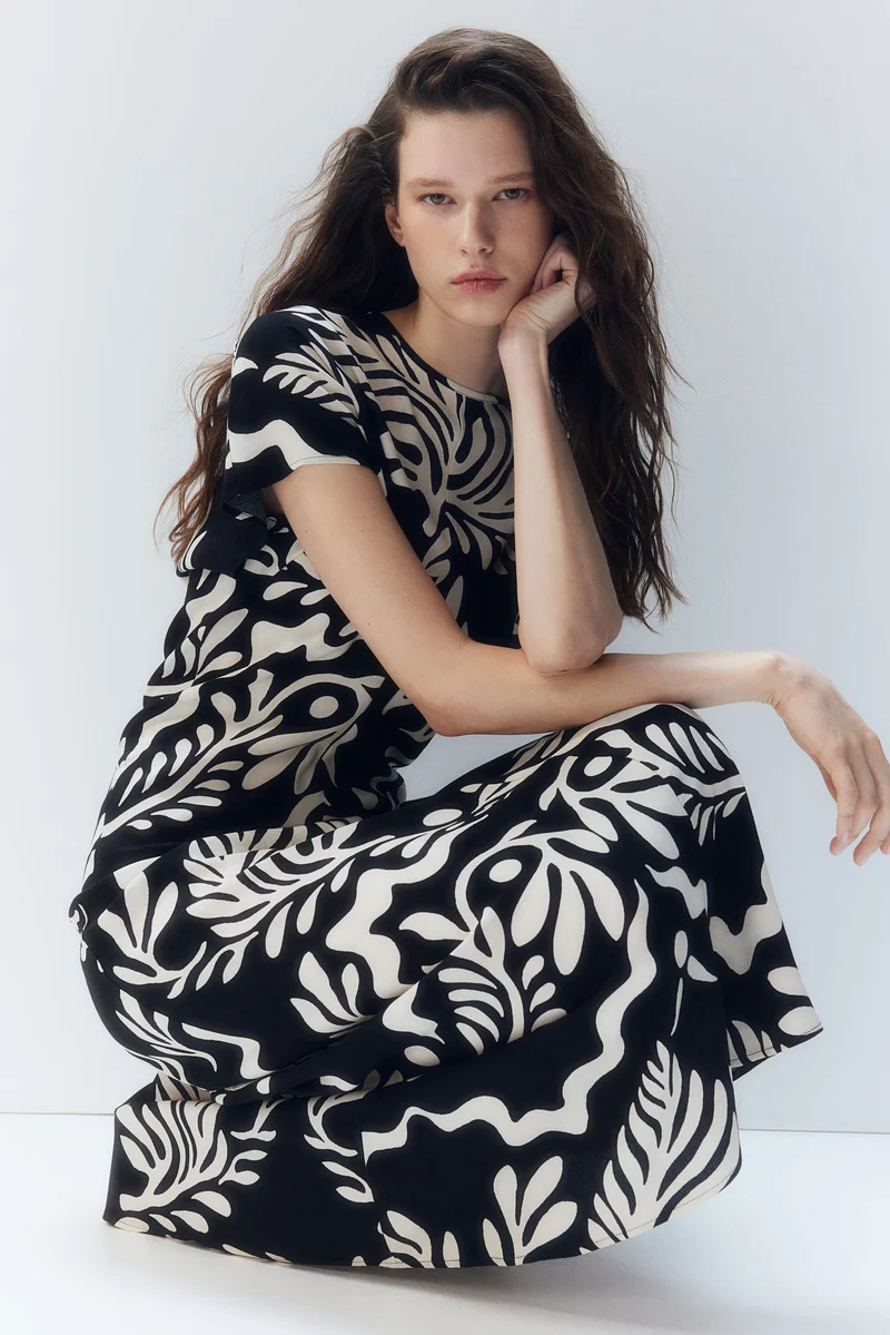 اتش اند ام Tapered-waist dress