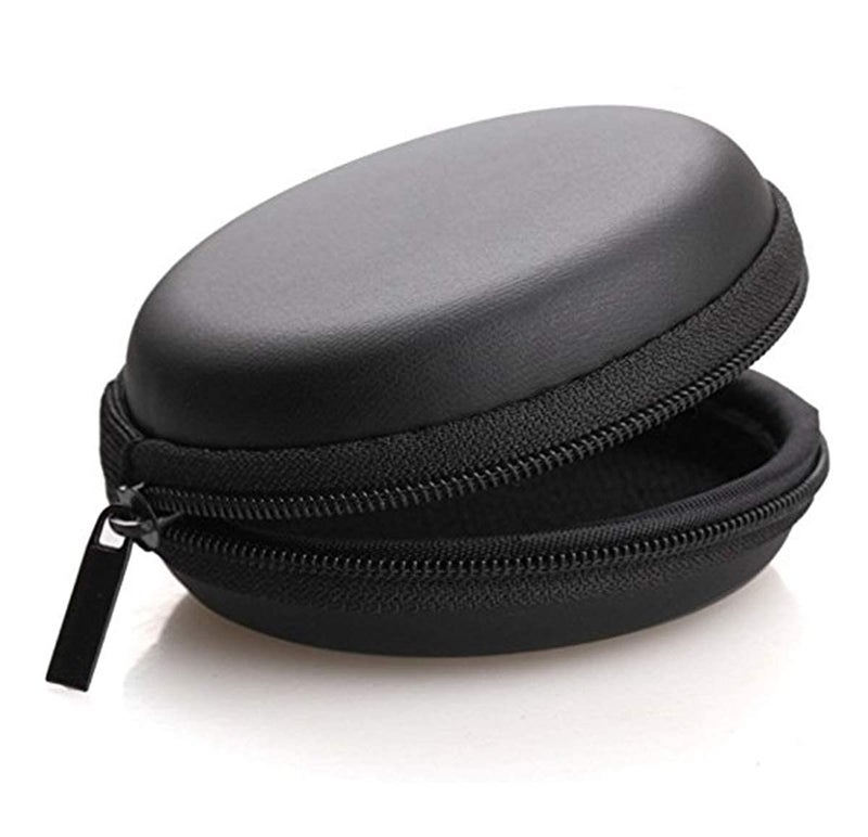 HANUMEX® Premium Earphone & Headphone Carrying Case | Protective Pouch for Earphones, Headsets, Pen Drives, SD Cards & Mobile Accessories | Durable & Compact (Black, Pack of 1) - Image 1