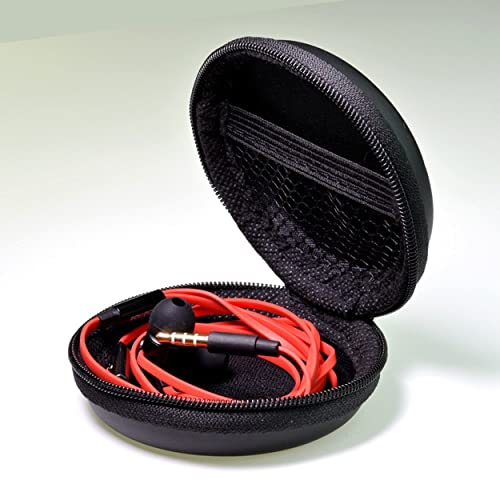 HANUMEX® Premium Earphone & Headphone Carrying Case | Protective Pouch for Earphones, Headsets, Pen Drives, SD Cards & Mobile Accessories | Durable & Compact (Black, Pack of 1) - Image 3