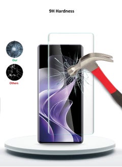 Wtech vivo V40 / V40 Pro / V40 Lite 5G 2024 Premium Curved Edges UV Full Glue Full Cover Tempered Glass Screen Protector (MSGUCN) - Clear  - Image 5
