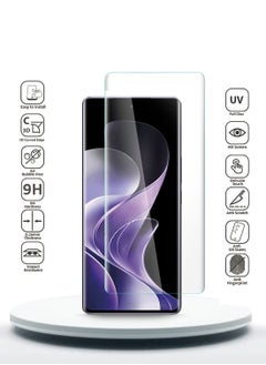 Wtech vivo V40 / V40 Pro / V40 Lite 5G 2024 Premium Curved Edges UV Full Glue Full Cover Tempered Glass Screen Protector (MSGUCN) - Clear  - Image 2