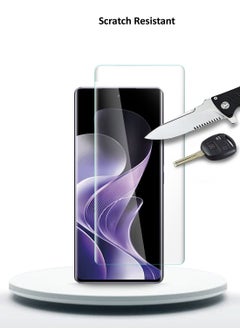 Wtech vivo V40 / V40 Pro / V40 Lite 5G 2024 Premium Curved Edges UV Full Glue Full Cover Tempered Glass Screen Protector (MSGUCN) - Clear  - Image 4