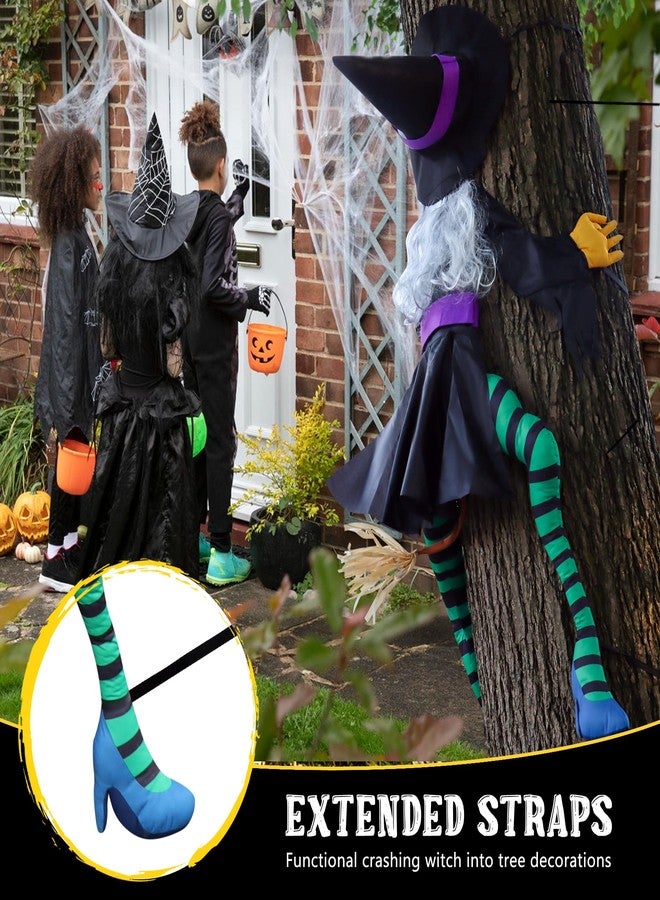 POPGIFTU 35" Halloween Witch 3D Windsock - Outdoor Hanging Witch Decoration for Yard, Porch, Garden or Party - Image 4
