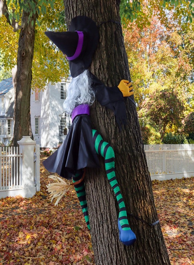 POPGIFTU 35" Halloween Witch 3D Windsock - Outdoor Hanging Witch Decoration for Yard, Porch, Garden or Party - Image 1