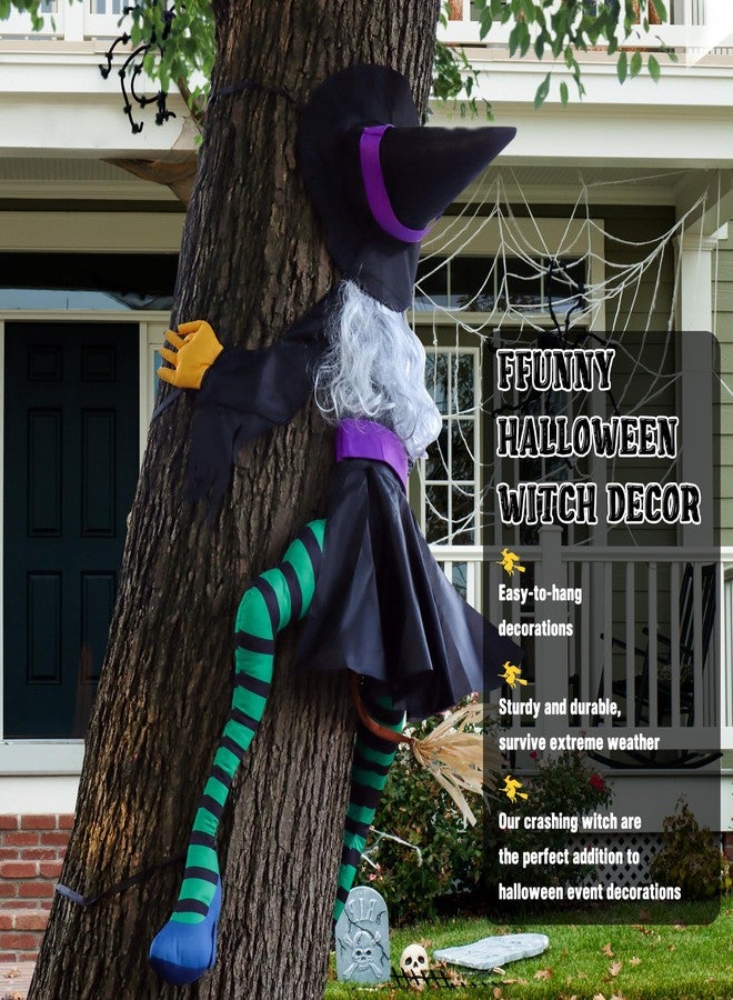 POPGIFTU 35" Halloween Witch 3D Windsock - Outdoor Hanging Witch Decoration for Yard, Porch, Garden or Party - Image 5