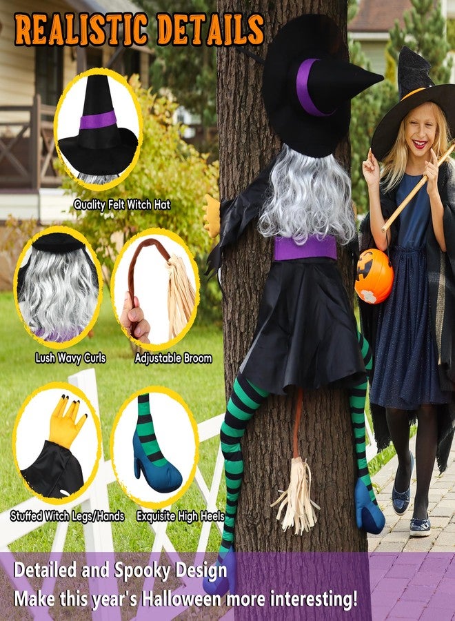 POPGIFTU 35" Halloween Witch 3D Windsock - Outdoor Hanging Witch Decoration for Yard, Porch, Garden or Party - Image 3