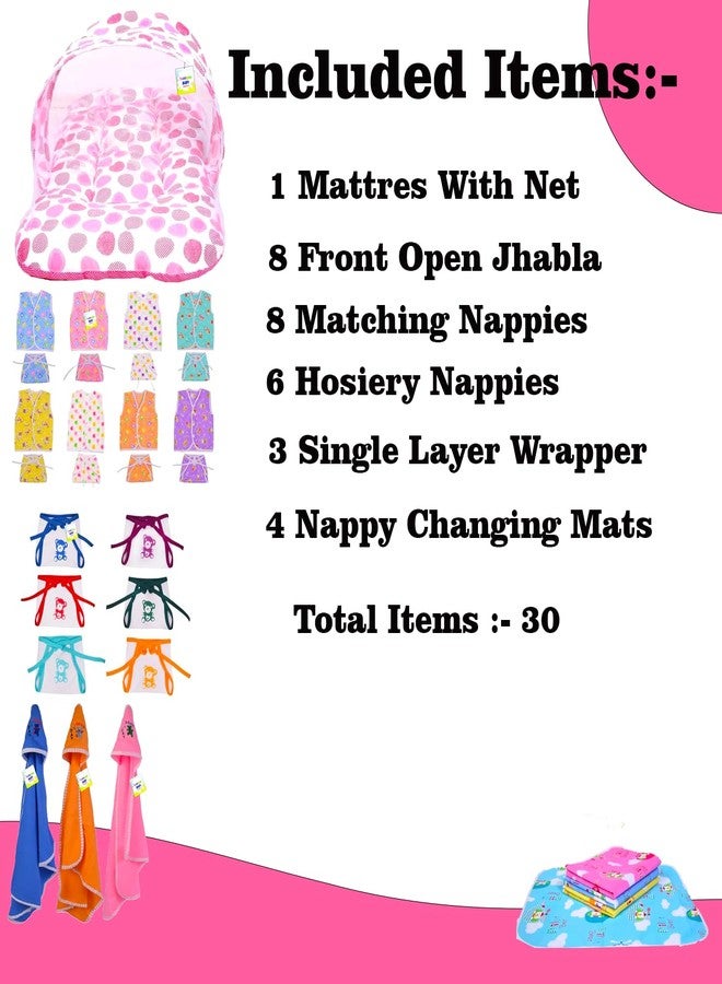 Toddylon 30 in 1 New Born Baby Products All Gift Pack | Baby Bedding Set | Baby Clothes | Essentials Items | Combo Set |New Born Boys Girls | Baby Bed (Multicolor, 0-6 Months) - Image 3
