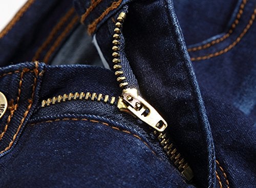 FREDD MARSHALL Boy's Blue Skinny Fit Stretch Slim Elastic Waist Denim Jeans Pants for Kids - Image 4