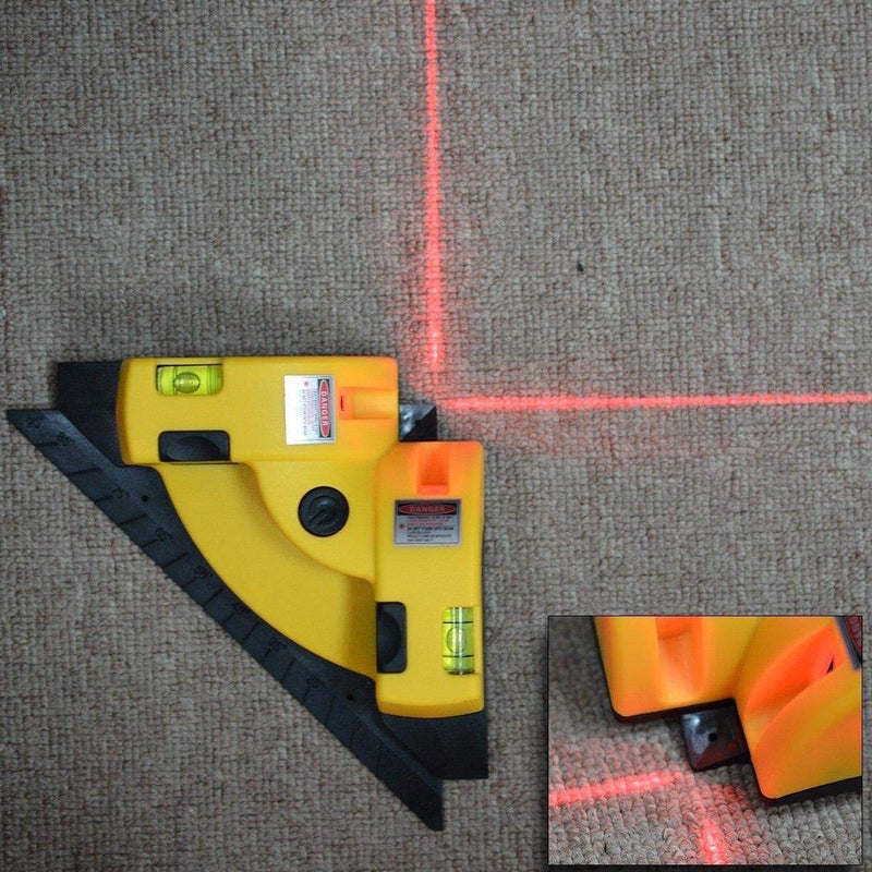 SHB 90 Degree Vertical Horizontal Laser Line Projection Square Level Laser Square Projection Square Level Laser Leveler Indoor Outdoor Use