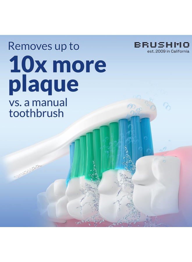 Brushmo SimplyClean and ProResults Compatible for Philips Sonicare Replacement Toothbrush Heads HX6013 HX6015 Exceptional Clean for Better Gum Health and Removes More Plaque, White, BM618, 8pk - Image 2