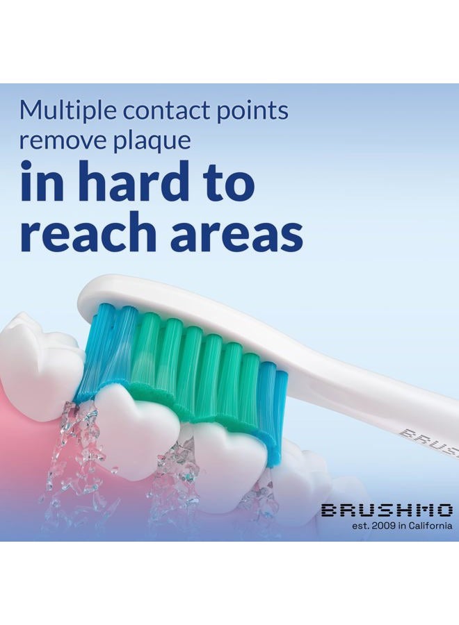 Brushmo SimplyClean and ProResults Compatible for Philips Sonicare Replacement Toothbrush Heads HX6013 HX6015 Exceptional Clean for Better Gum Health and Removes More Plaque, White, BM618, 8pk - Image 4