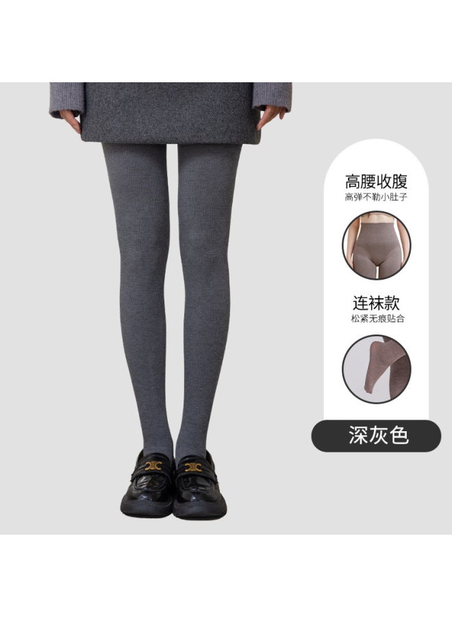 Tall Cotton Leggings Women's Autumn And Winter New Gray High Waist Fishbone Pantyhose Pressure Thin Leg Socks