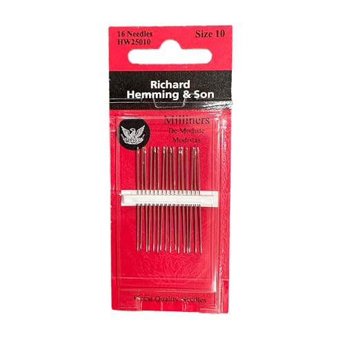 Colonial Needle HW250-10 16 Count Richard Hemming Milliners/Straw Needles, Size 10 - Image 1