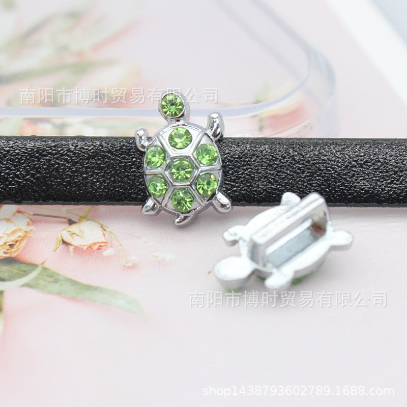 DIY 8mm Beaded Bracelet Keychain Accessory SL473 (green diamond) 